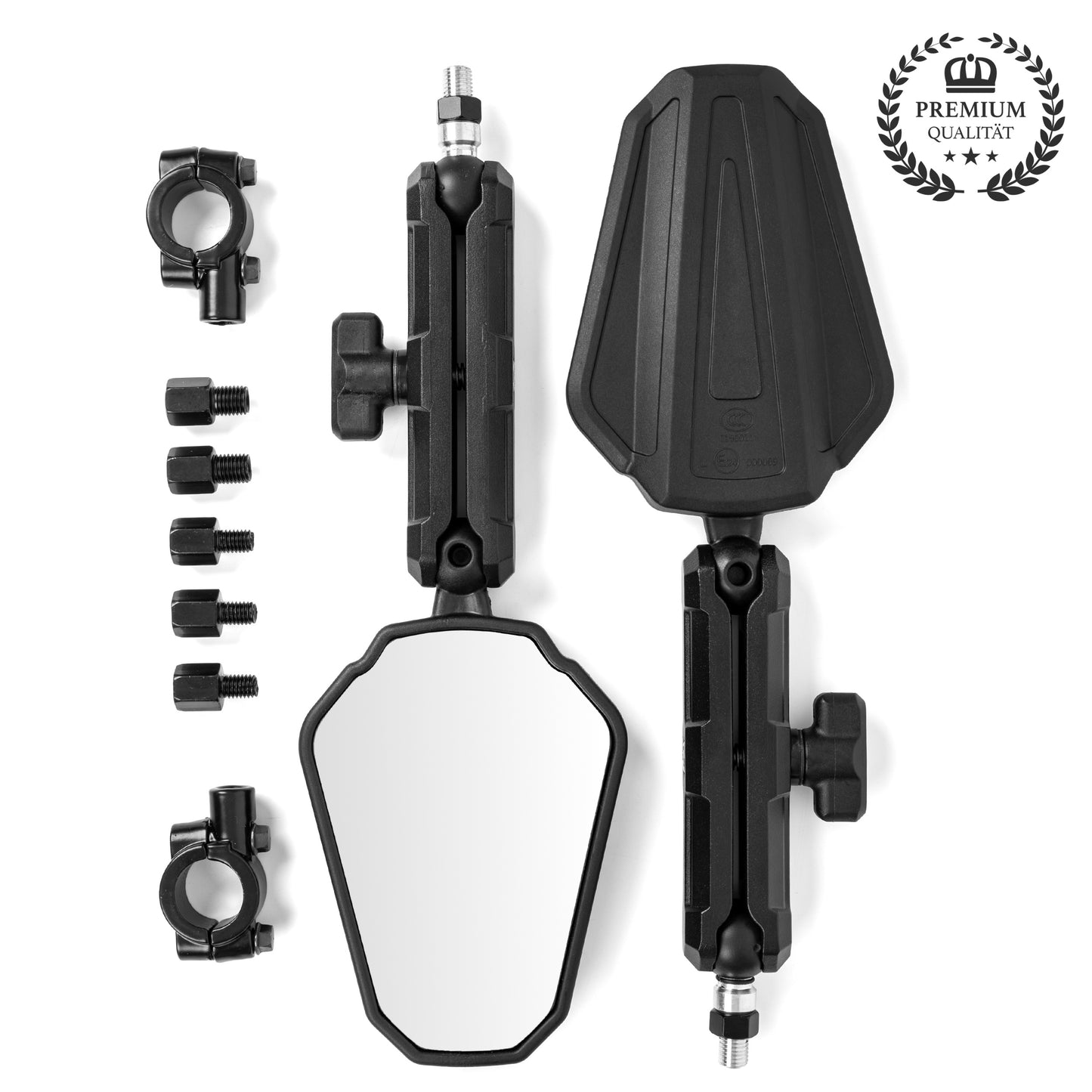 Universal 360 Motorrad Spiegel mit E-Prüfzeichen – Ideal für Enduro