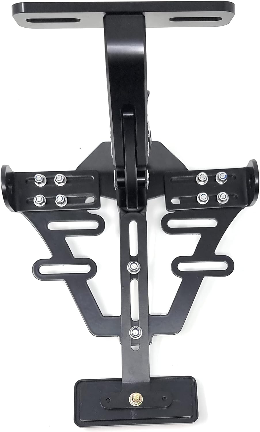 Universal Motorrad Kennzeichenhalter mit Beleuchtung Kennzeichenhalterung mit Reflektoren und Kennzeichenbeleuchtung E-geprüft Nummernschildhalter