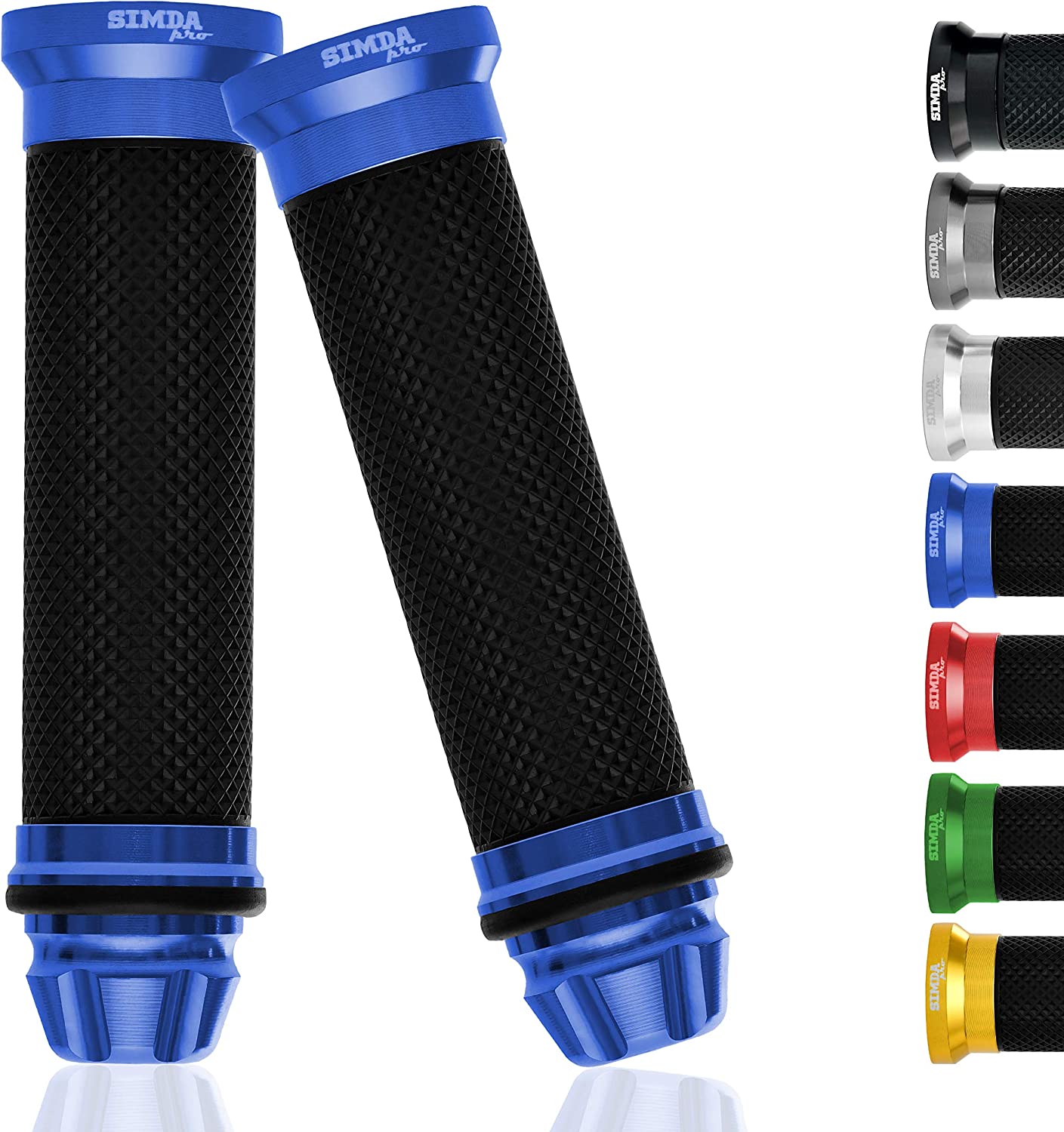 Motorrad Roller Lenkergriffe Griff Aluminium Griffgummis 22/24mm