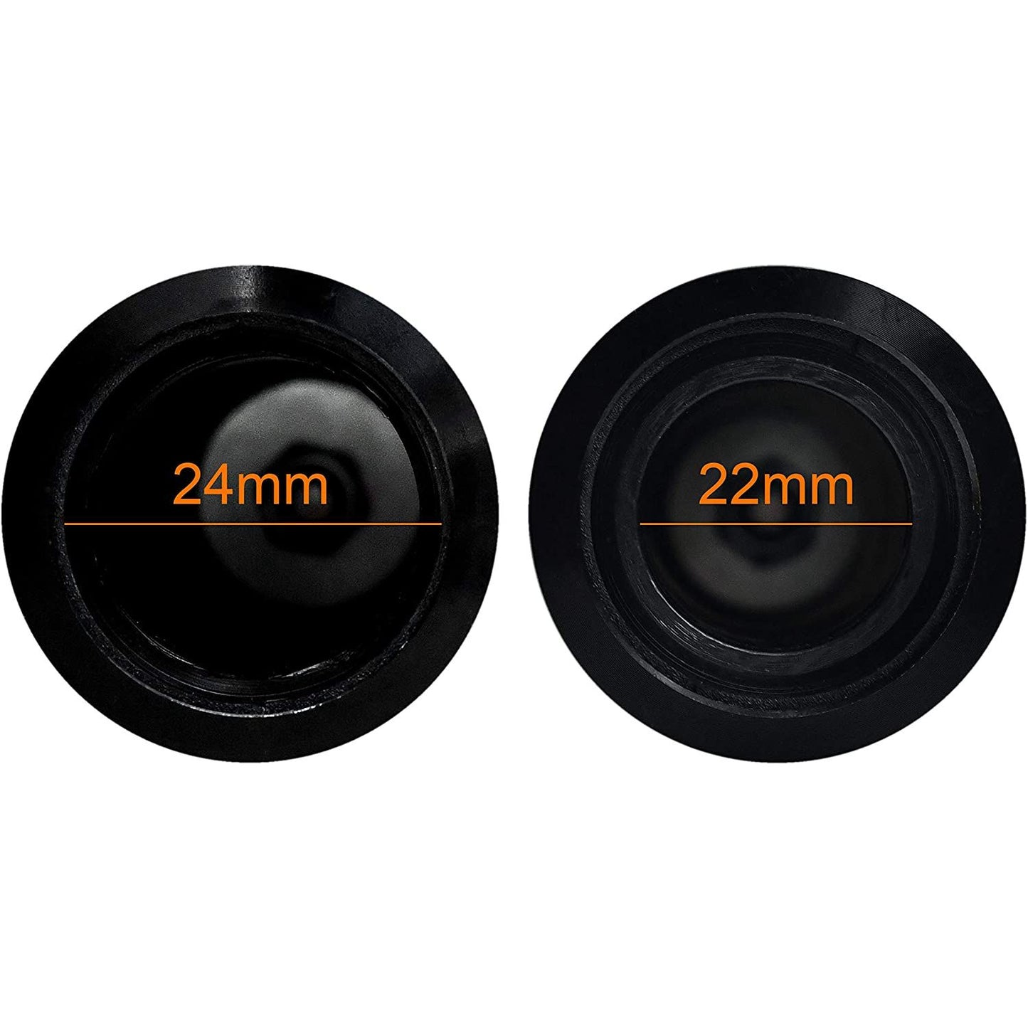 Motorrad Roller Lenkergriffe Griff Aluminium Griffgummis 22/24mm Schwarz
