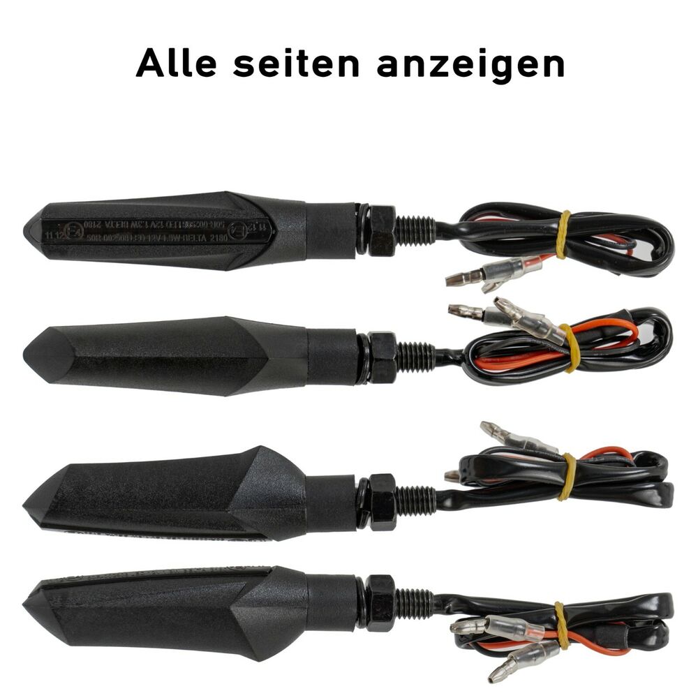 2 Stück E-Mark Motorrad LED Blinker mit Lauflicht Laufeffekt Quad ATV Roller Miniblinker