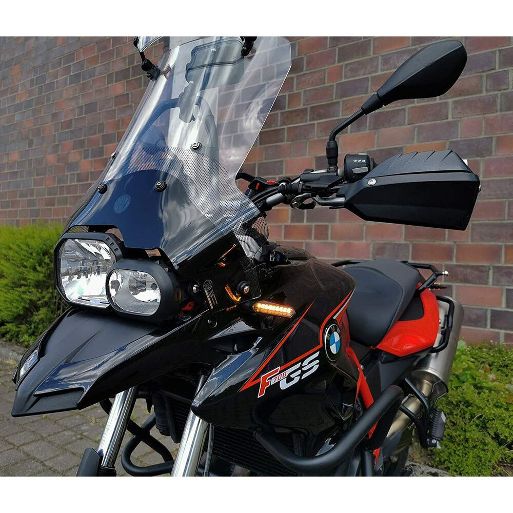Motorrad LED Blinker mit Tagfahrlicht Laufeffekt Quad Roller Miniblinker