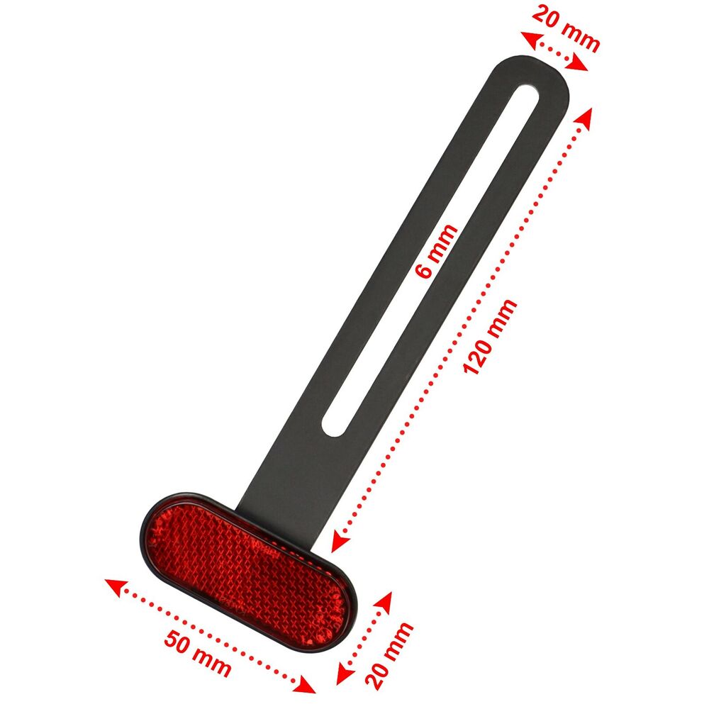 Universal Rückstrahler Reflektor T-Halter Motorrad Roller Quad ATV Kennzeichen