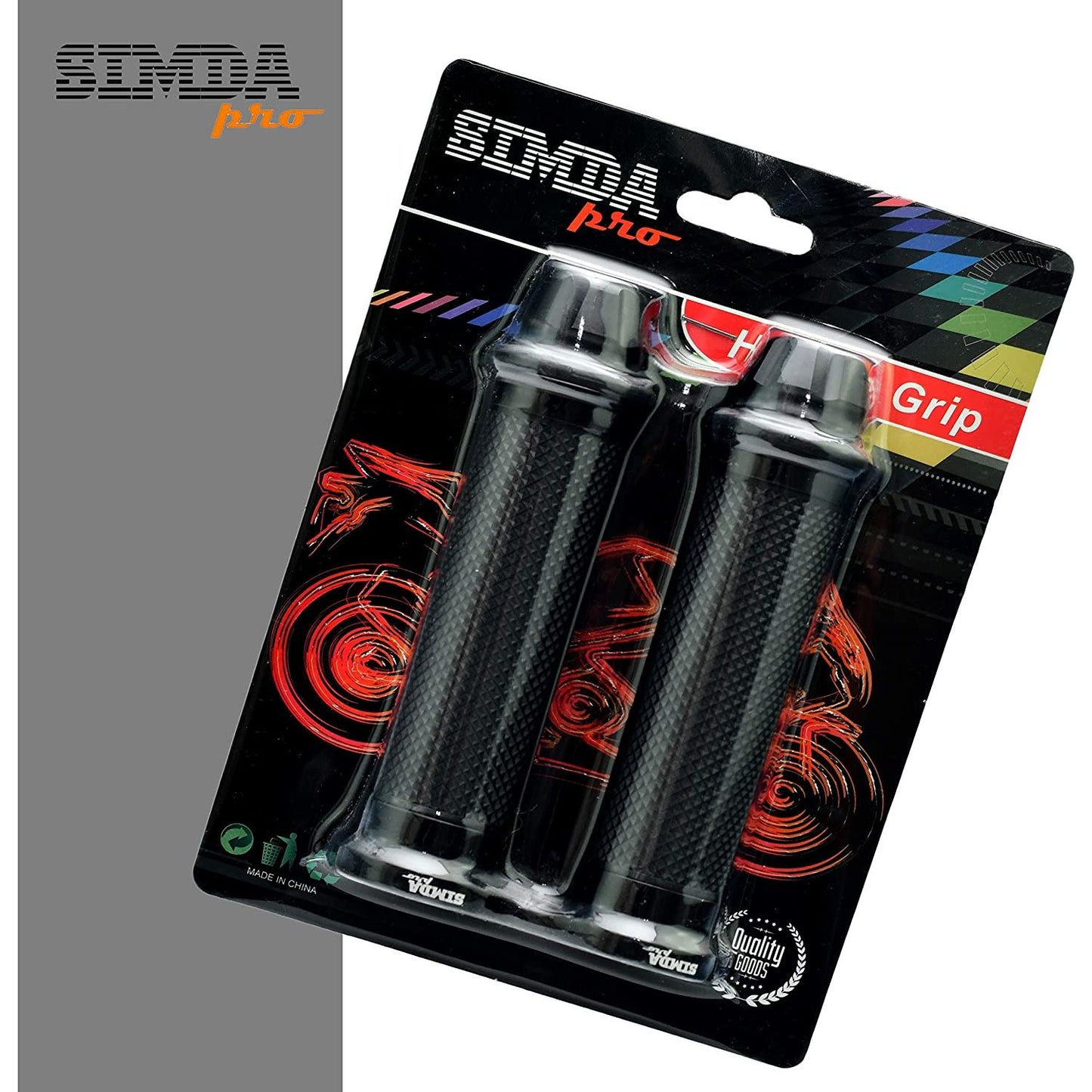 Motorrad Roller Lenkergriffe Griff Aluminium Griffgummis 22/24mm Schwarz