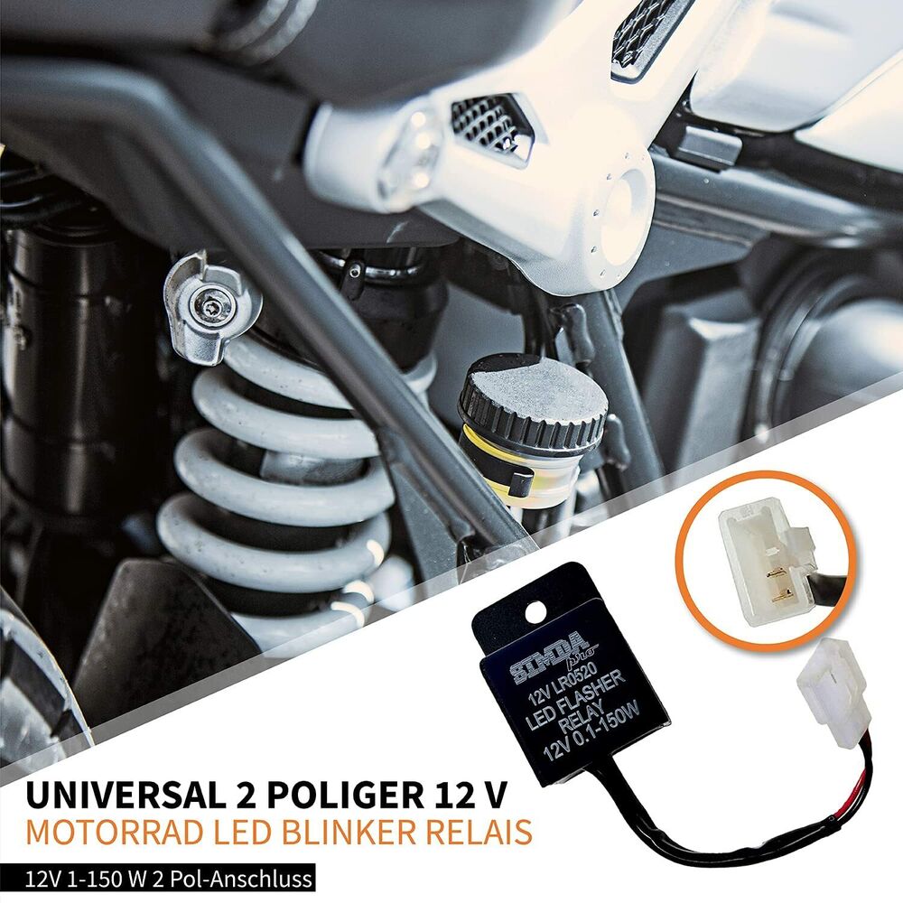 Universal 2 Poliger 12 V Motorrad LED Blinker Relais Lastunabhängiges